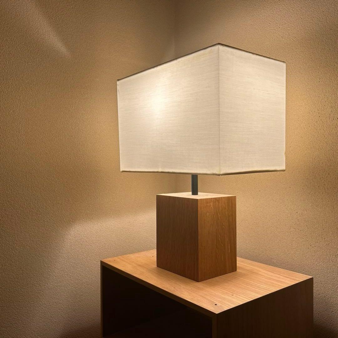 廃盤 無印良品 MJ-SOSA スタンドライト用オーク材スタンド 四角