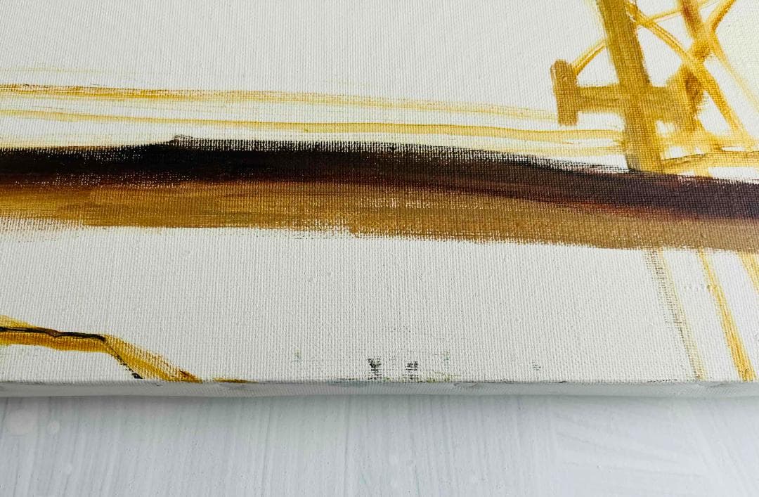 46×53㎝「田植え前の水田」油彩・原画・F10