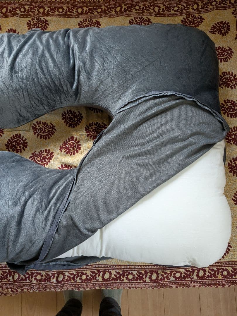 NELUKA 包まれて眠るプレミアム抱き枕ハグモッチと専用クールグレー冷感カバー