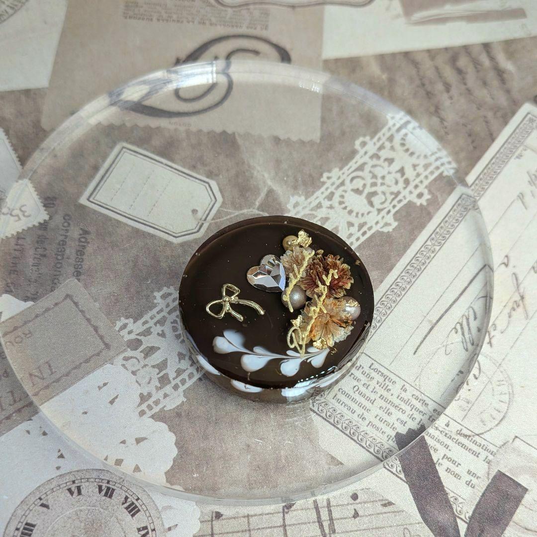 ＃414 ショコラ＆オランジュ✴バレンタイン✴レジンヘアゴムキーホルダーブローチ