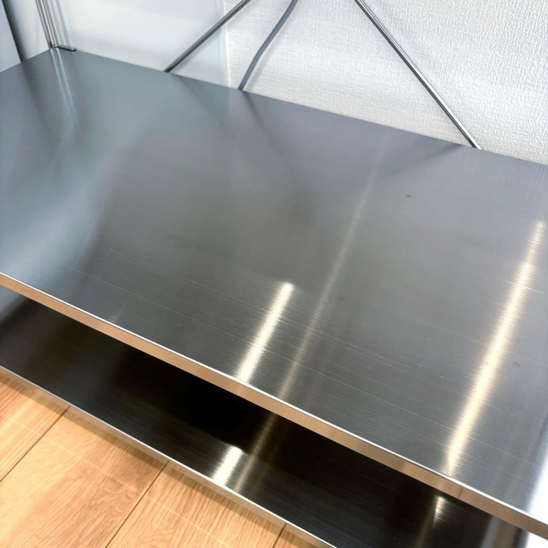 【美品】無印良品 ステンレスユニットシェルフ ステンレス天板 84cm 4段