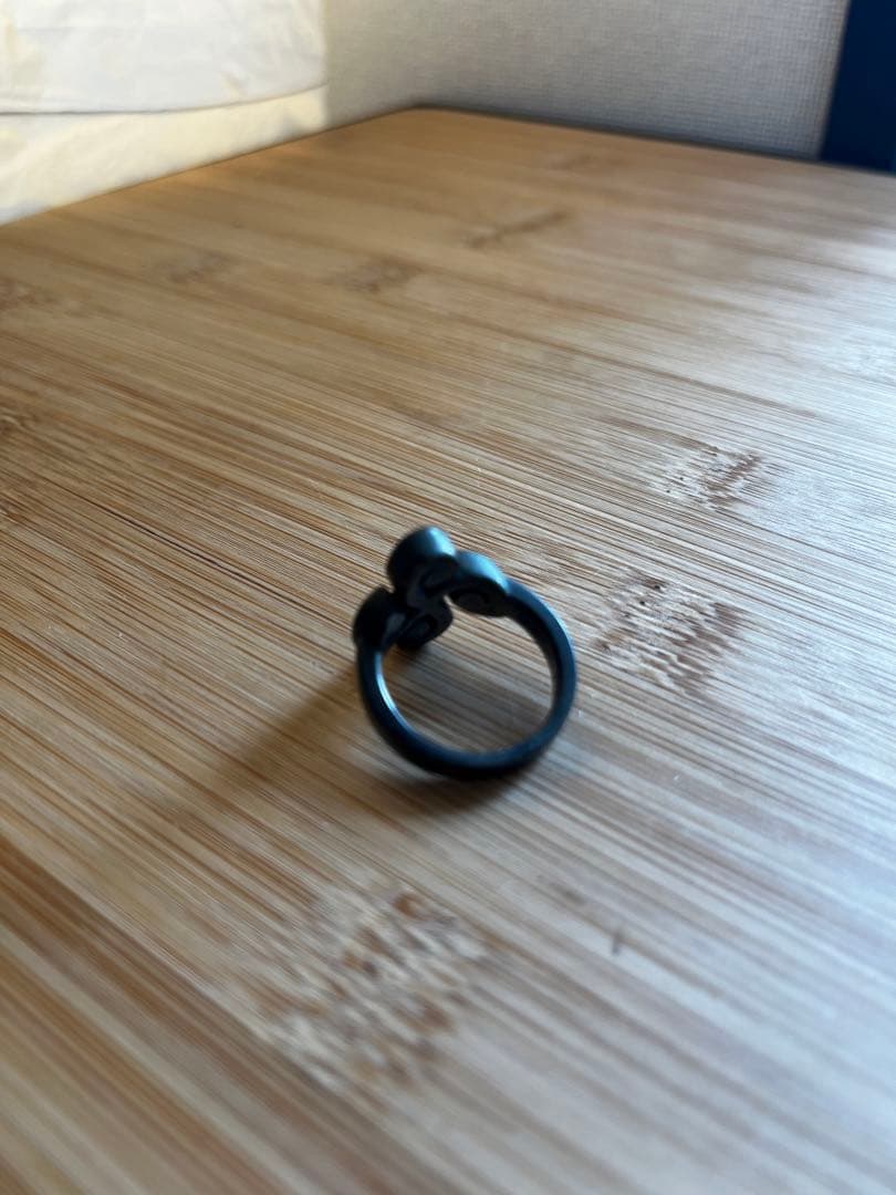 唐草リング　シルバー925 いぶし仕上げ　サイズ17