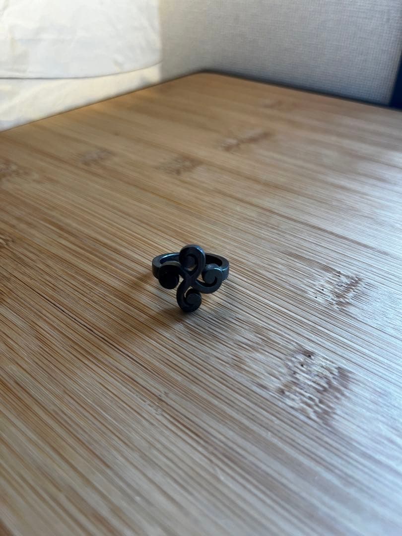 唐草リング　シルバー925 いぶし仕上げ　サイズ17