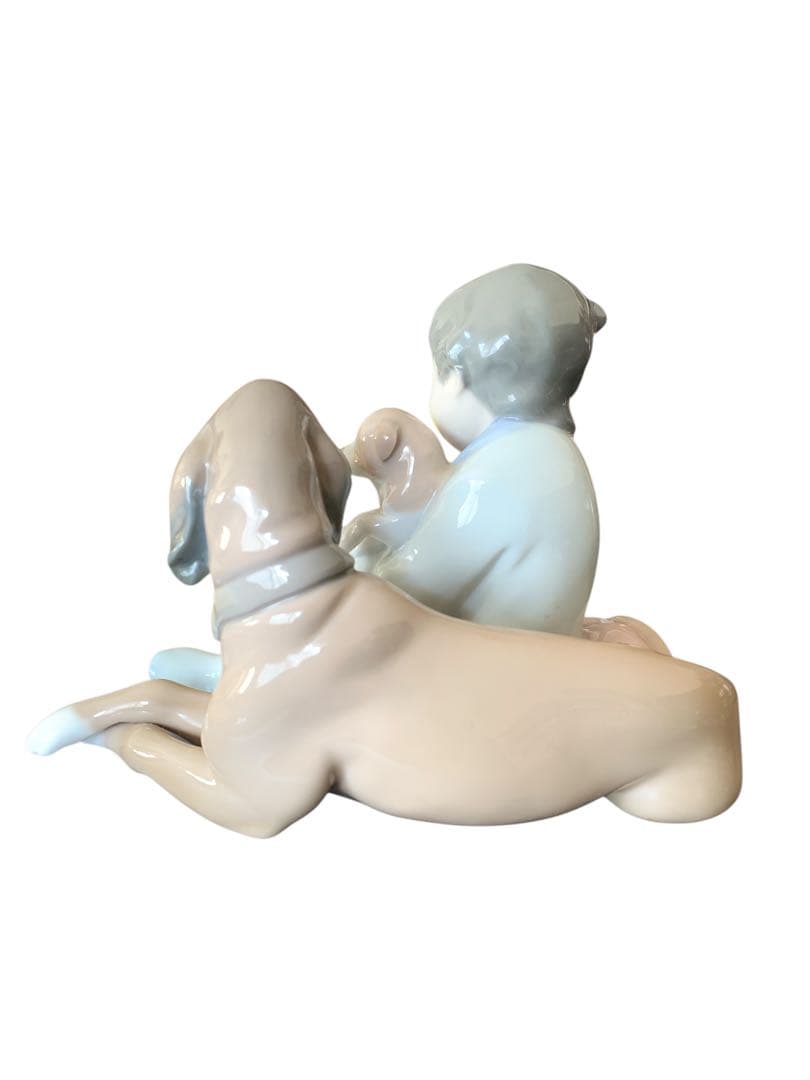 リヤドロ 少年と犬たち 置物 LLADRO(型番:5456)廃盤レア商品