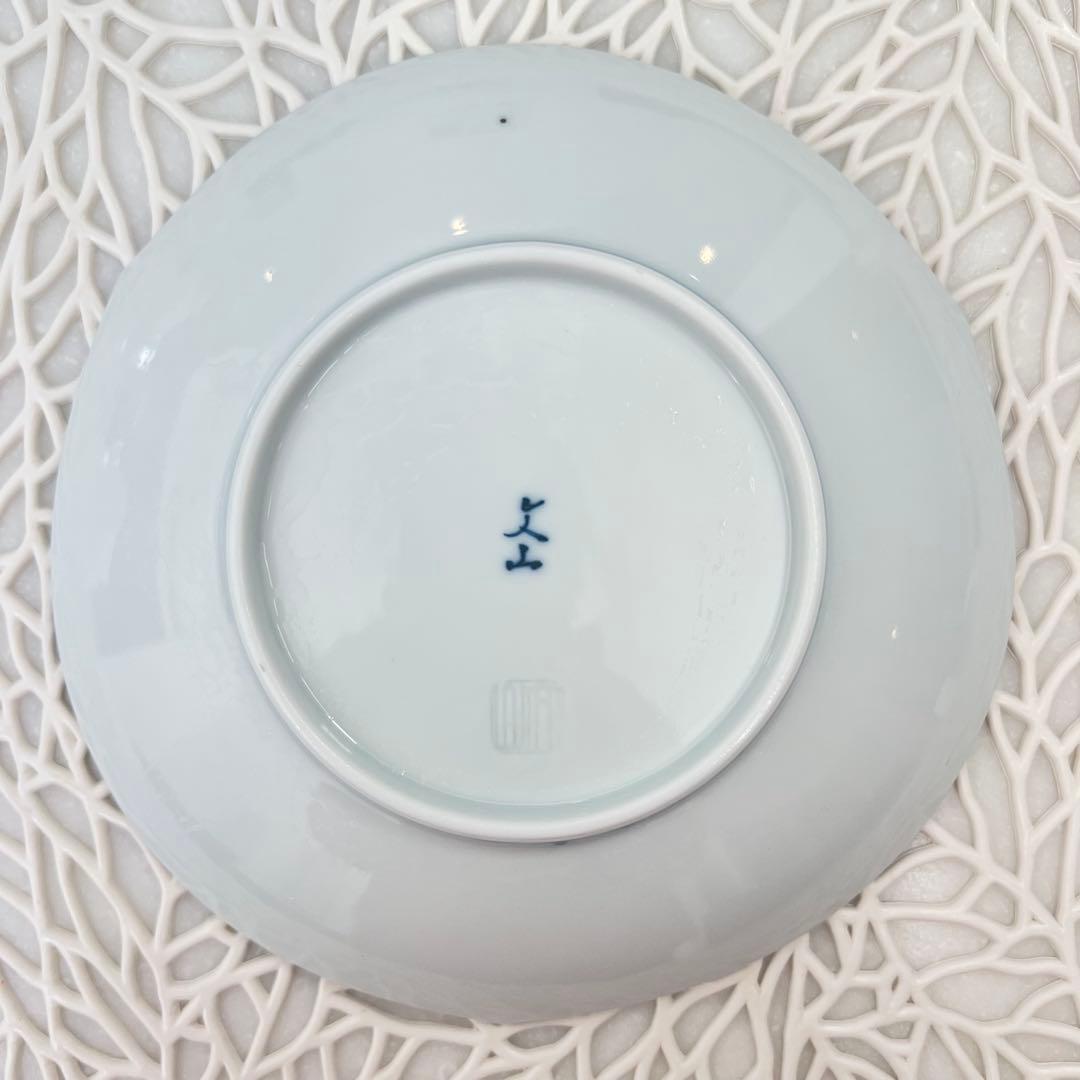 《5枚セット》　プラチナ牡丹　文山窯　有田焼　取り分け皿　ケーキ皿