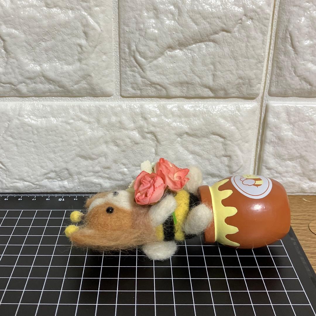 羊毛フェルト パピヨン 日光浴 蛙 温泉 蜜蜂 専用
