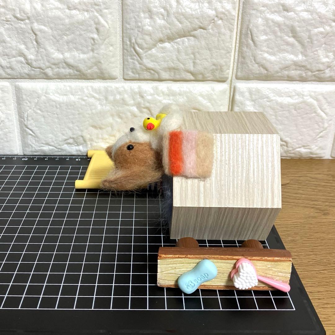 羊毛フェルト パピヨン 日光浴 蛙 温泉 蜜蜂 専用