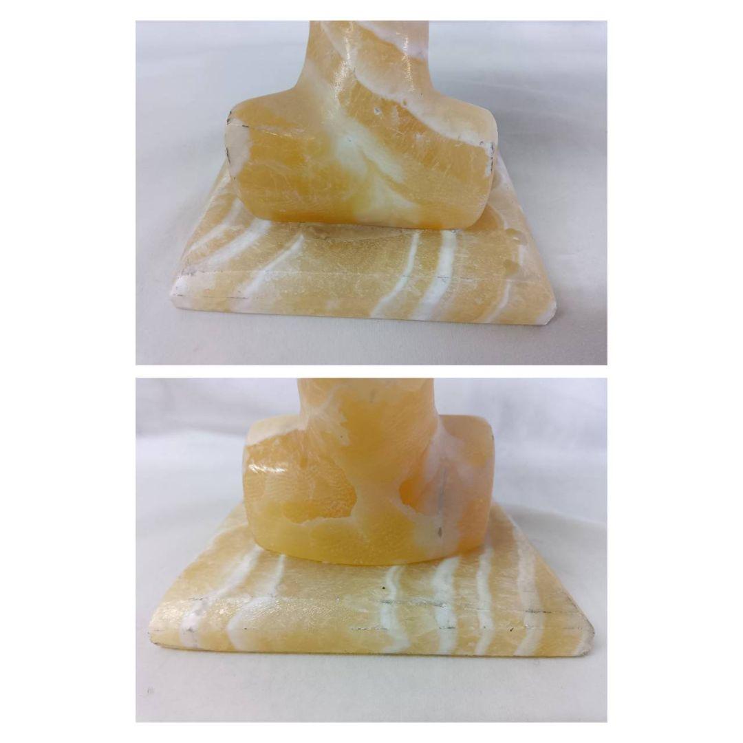 エジプト土産　アルバ石置物　2点　インテリア　ネフェルティティ　クレオパトラ