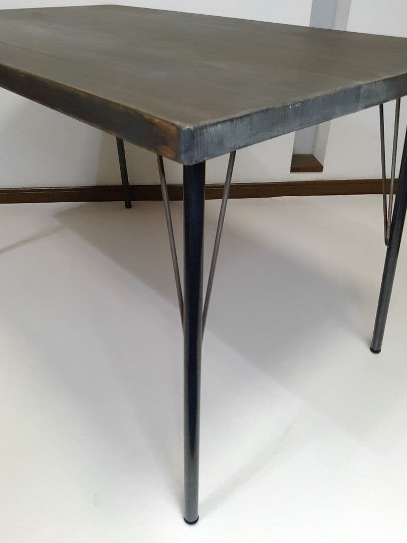 ナチュラル ウッド & アイアン レッグ ソファテーブル 高さ61cm 送料無料