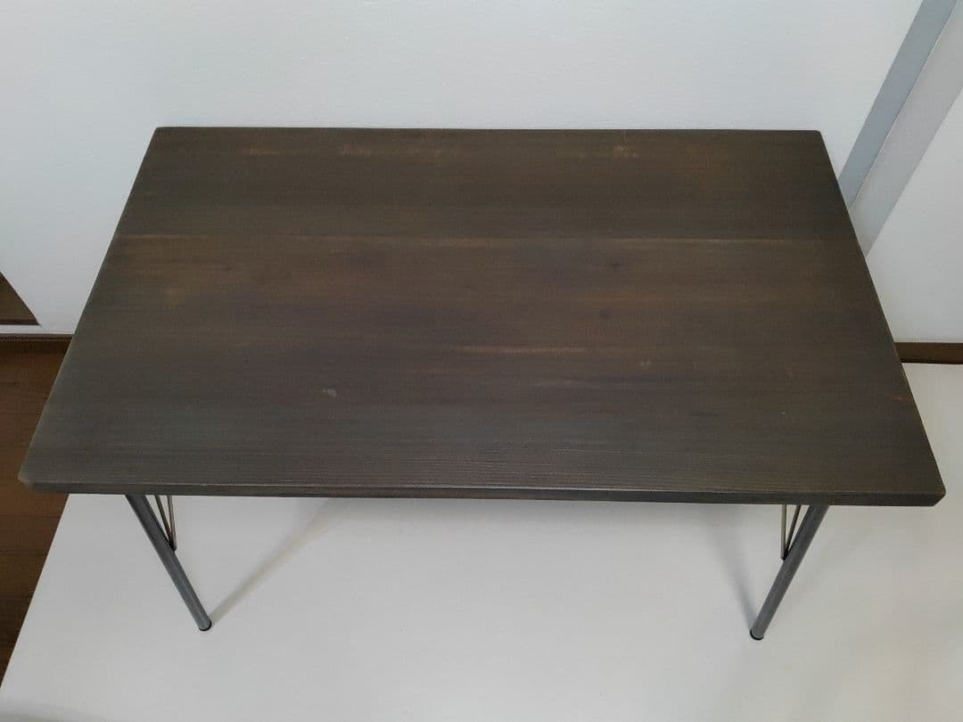 ナチュラル ウッド & アイアン レッグ ソファテーブル 高さ61cm 送料無料