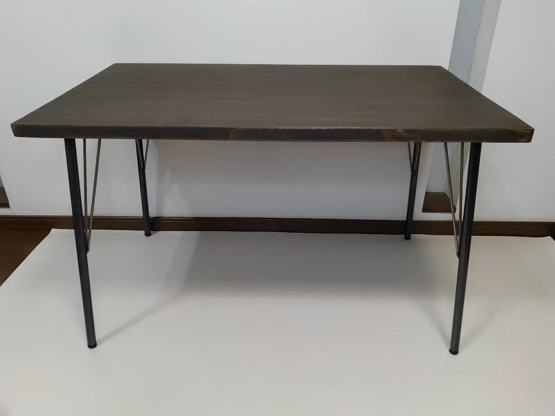 ナチュラル ウッド & アイアン レッグ ソファテーブル 高さ61cm 送料無料