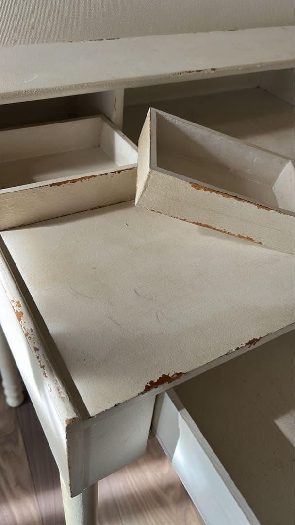 アンティーク調ホワイトデスク フレンチアンティークデスクアンティークドレッサー