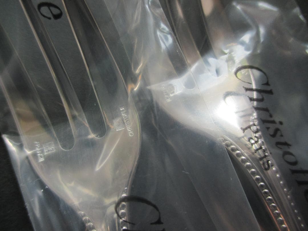 みにょん★未開封品☆高級銀器クリストフルシルバー銀P　ケーキフォーク2本