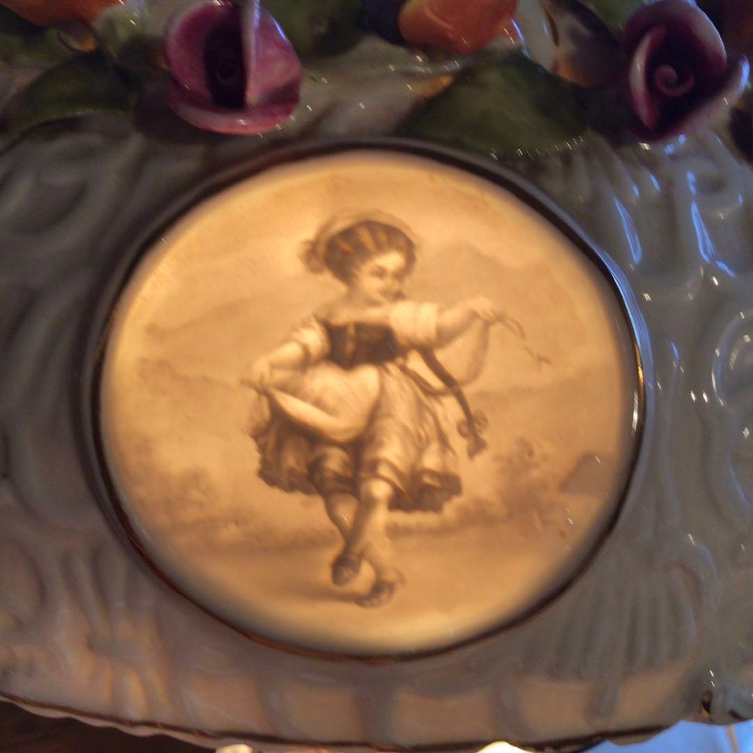 旧東ドイツ王冠マーク アンティークランプ シェイード フィリギン 人形