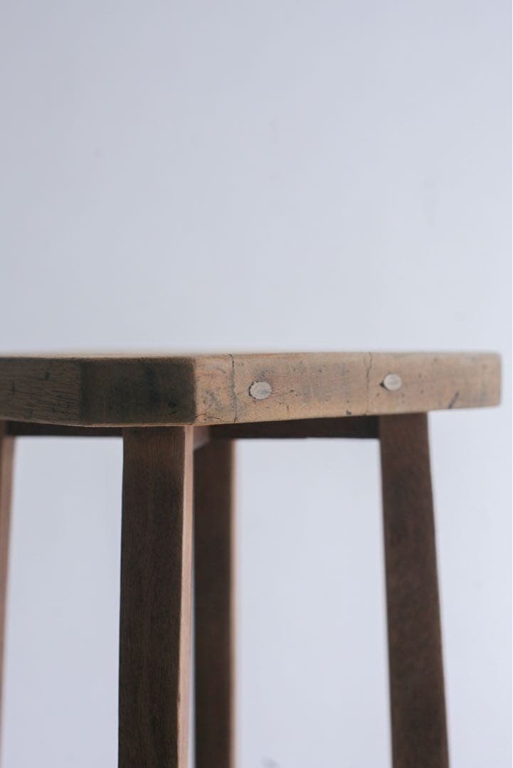 ハイスツール　花台　展示台　無垢材　古家具　カウンターチェア