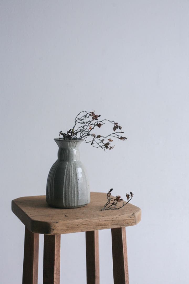 ハイスツール　花台　展示台　無垢材　古家具　カウンターチェア