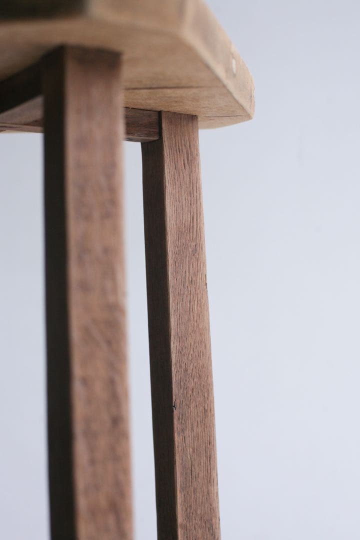 ハイスツール　花台　展示台　無垢材　古家具　カウンターチェア
