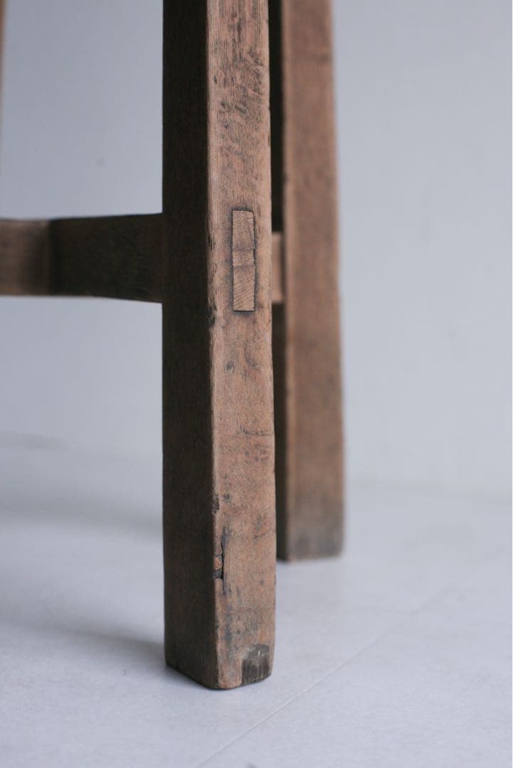 ハイスツール　花台　展示台　無垢材　古家具　カウンターチェア