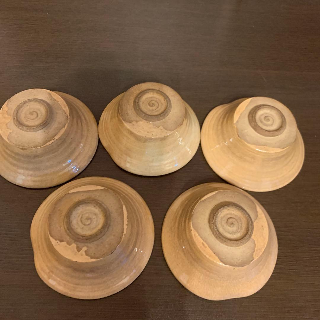 骨董品 萩焼煎茶茶碗 5個組-販売オーダー