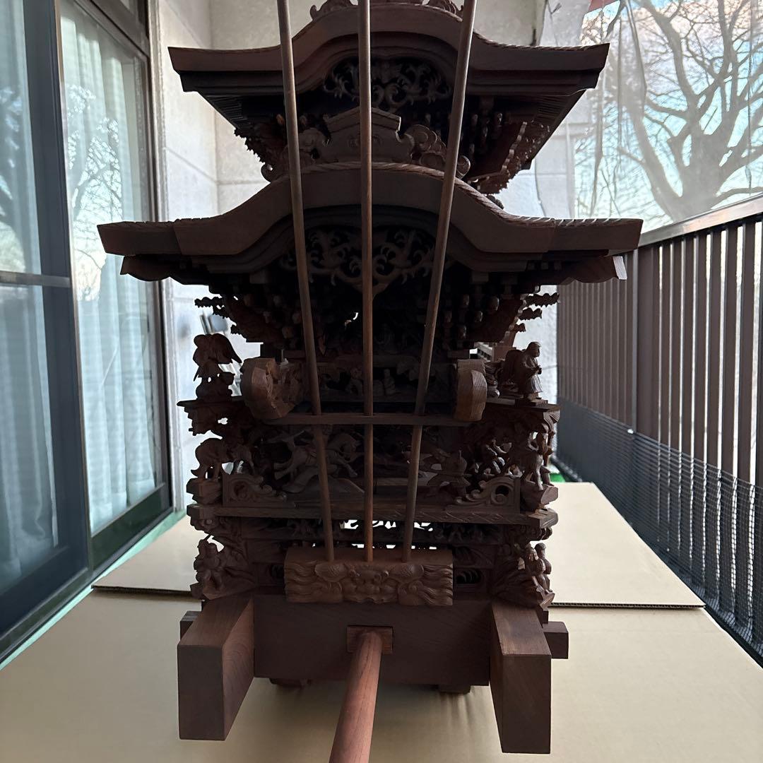 全国配送okです！だんじり自車　欅製　家宝級代物　画像更新！4分の１サイズ
