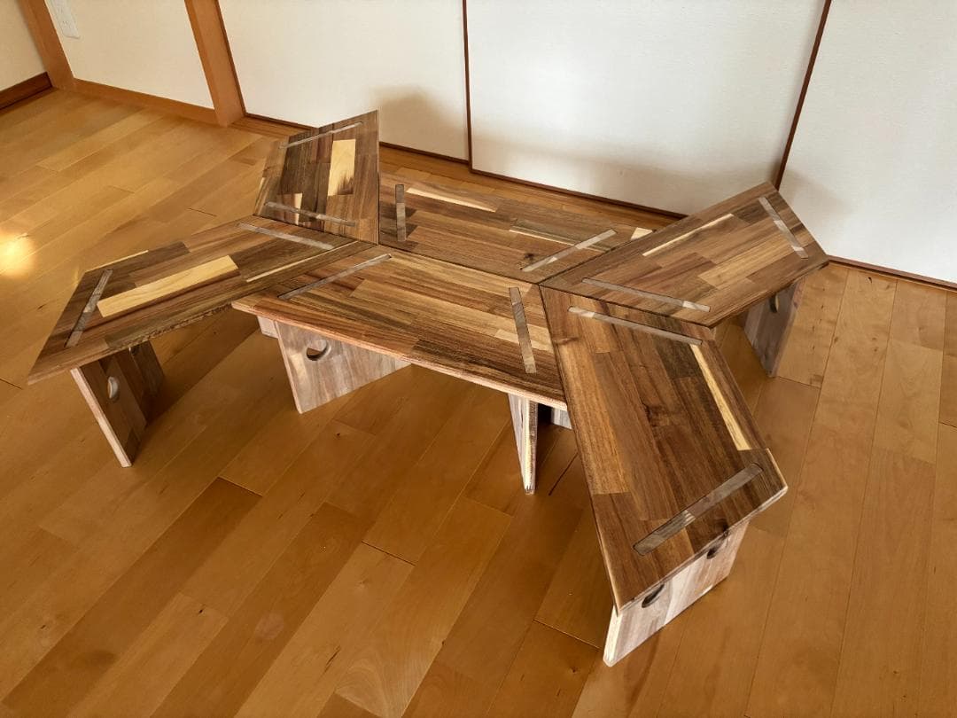 ヘキサゴンテーブル ヘキサテーブル 囲炉裏テーブル 組み立て式