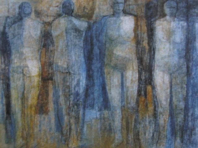 五百住乙人、【表裏二体】、希少な大判額装用画集より、美品、日本人画家