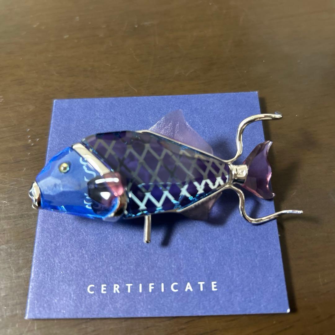 スワロフスキー　クリスタル　魚　置物