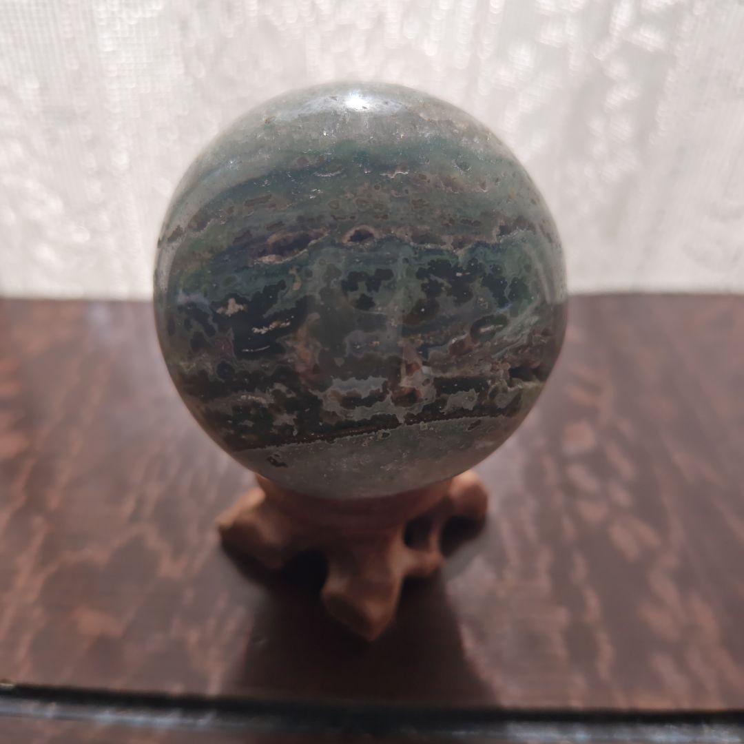 オーシャンジャスパー スフィア　台座付