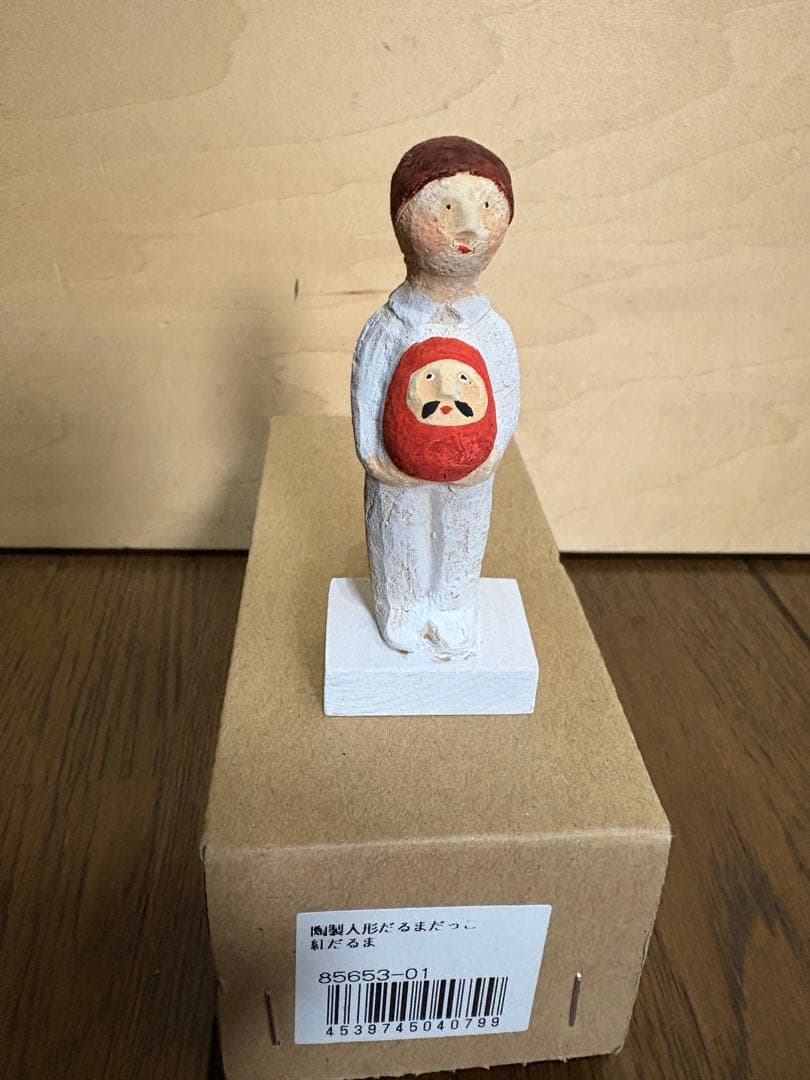 にしおゆき おるがん社 陶製人形 だるまだっこ 紅だるま