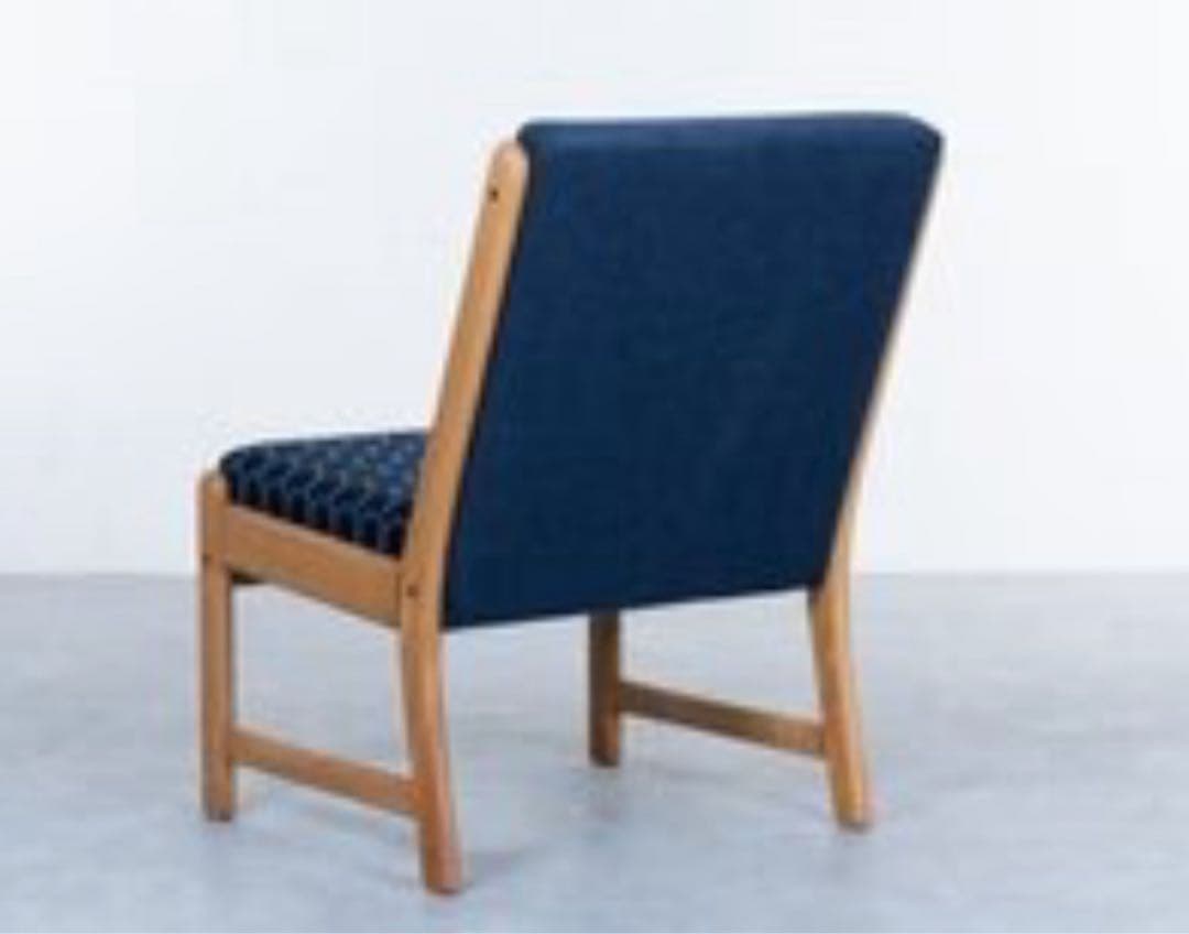 Jorgen Baekmark FDB ネイビー布張り1人掛けソファ