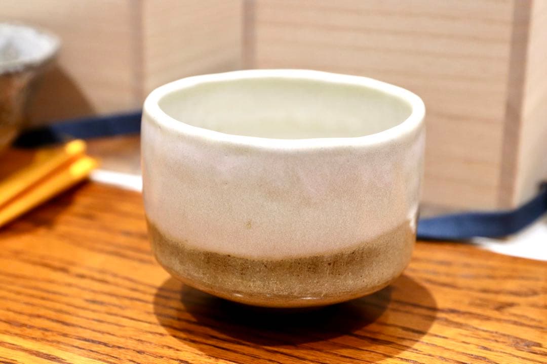 GMIO166○北村圭泉 圭泉窯 白釉茶碗 最高級 丹波焼 丹波篠山 陶磁器 未