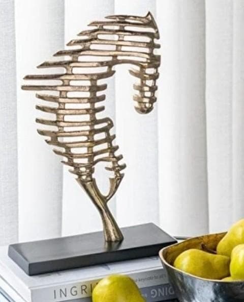 置物 馬 シルエット モダン アルミニウム アンティーク 85619HS