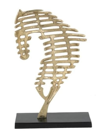 置物 馬 シルエット モダン アルミニウム アンティーク 85619HS