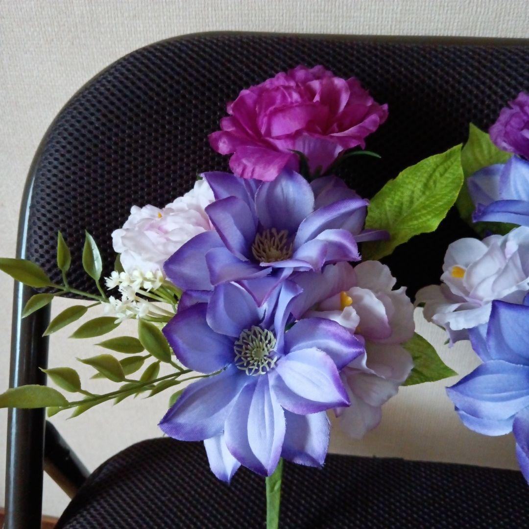 仏花、お供え花、クレマチスお花のみ造花　ミニサイズ