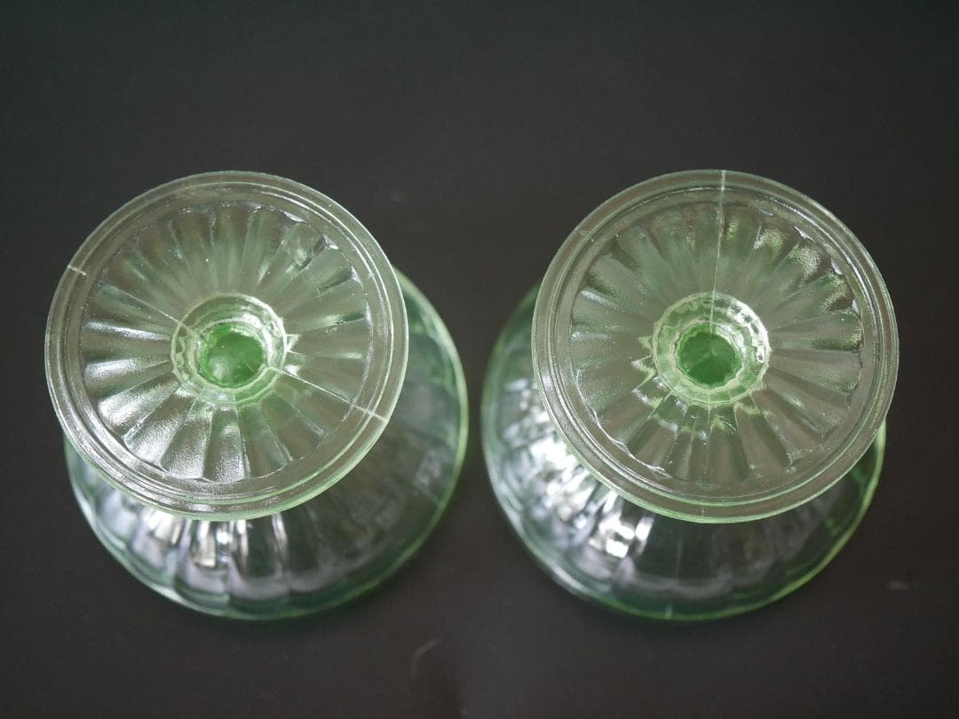 アンティークウランガラス シャーベットグラス2個 - メルカリ