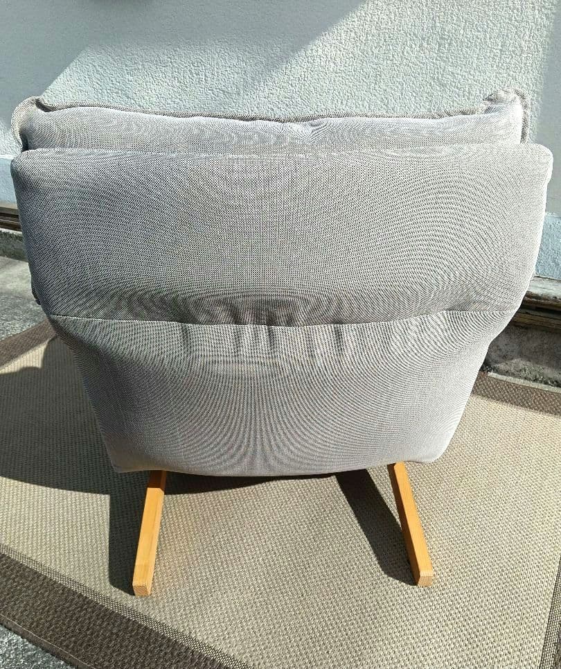 超美品 無印良品 ハイバック リクライニングソファ 無垢材 1P ①