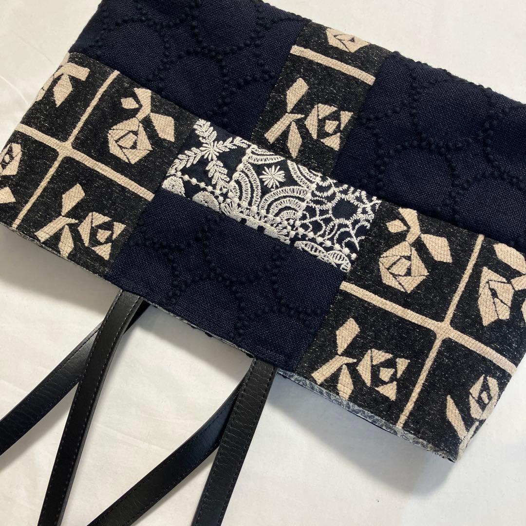 a)ミナペルホネン☆ハンドメイド パッチ肩掛けバッグ(tambourine)