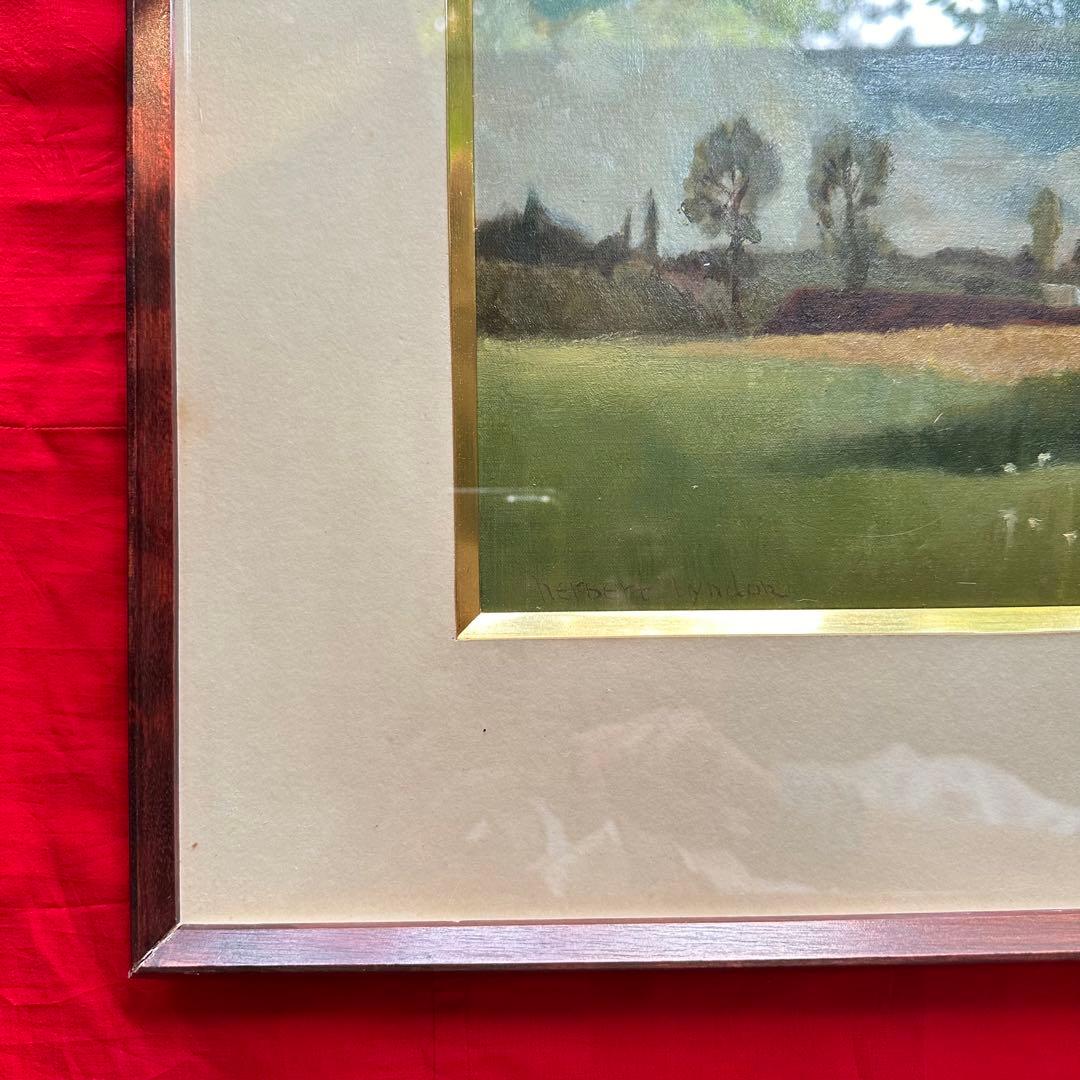 2114様感謝‼️麦‼️大地の恵み肉筆フランス麦畑‼️「五月の麦畑」ランドン作油彩画