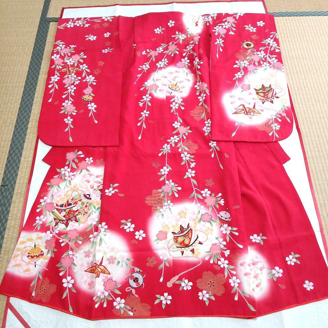 七五三　七歳　着物・結び帯フルセット　⑨