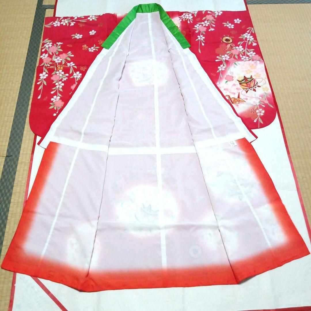 七五三　七歳　着物・結び帯フルセット　⑨