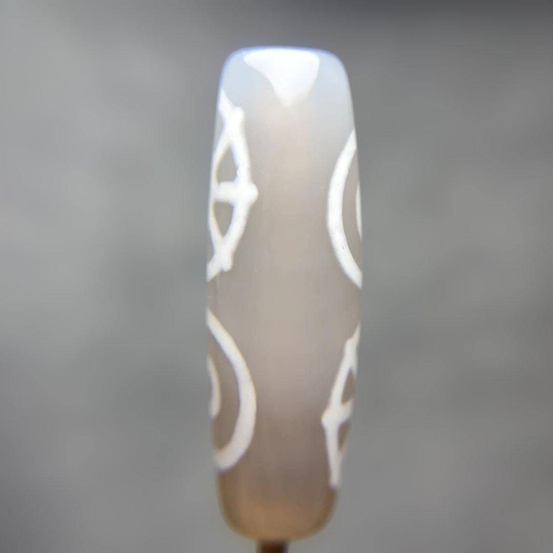 あずきちゃん瑪瑙　無限法輪天珠　9-74