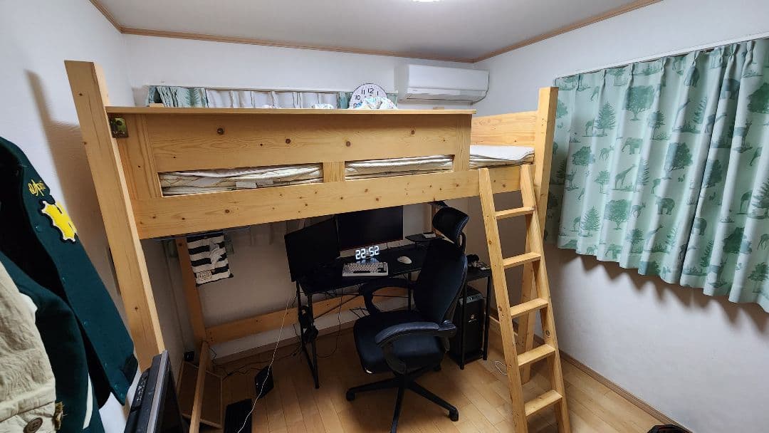 兵庫県姫路市から引取り限定★木製ロフトベッド