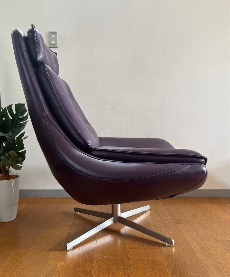 ◆ヴィンテージ◆ ボンテンピ　Daya 本革ラウンジチェア　スペースエイジ