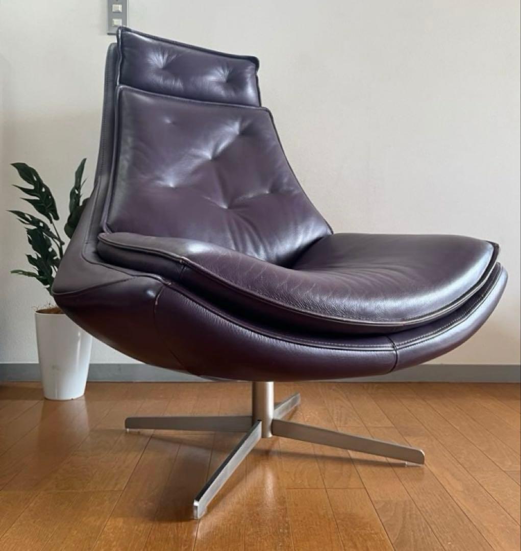 ◆ヴィンテージ◆ ボンテンピ　Daya 本革ラウンジチェア　スペースエイジ