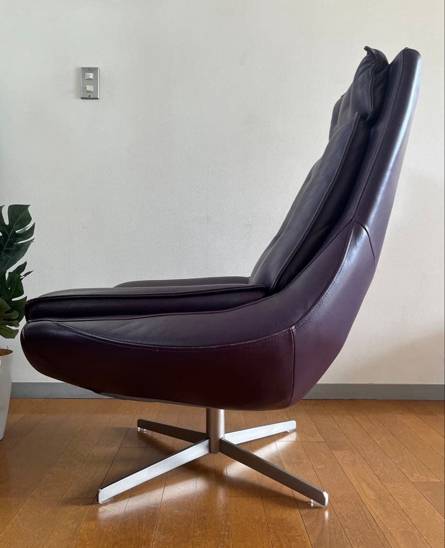 ◆ヴィンテージ◆ ボンテンピ　Daya 本革ラウンジチェア　スペースエイジ