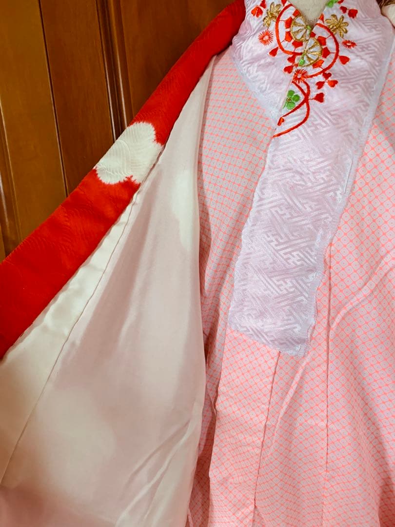 七五三　7歳の女の子のお支度クリスマスハーフ成人式へ華やかに着回せるお着物セット