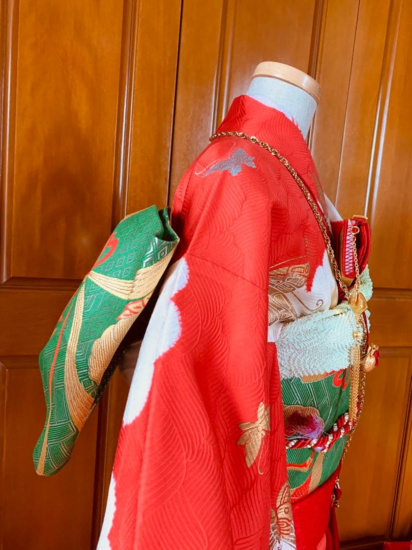 七五三　7歳の女の子のお支度クリスマスハーフ成人式へ華やかに着回せるお着物セット