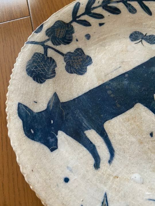 makoto kagoshima 鹿児島睦 ハンドメイド 丸皿 器 きつね