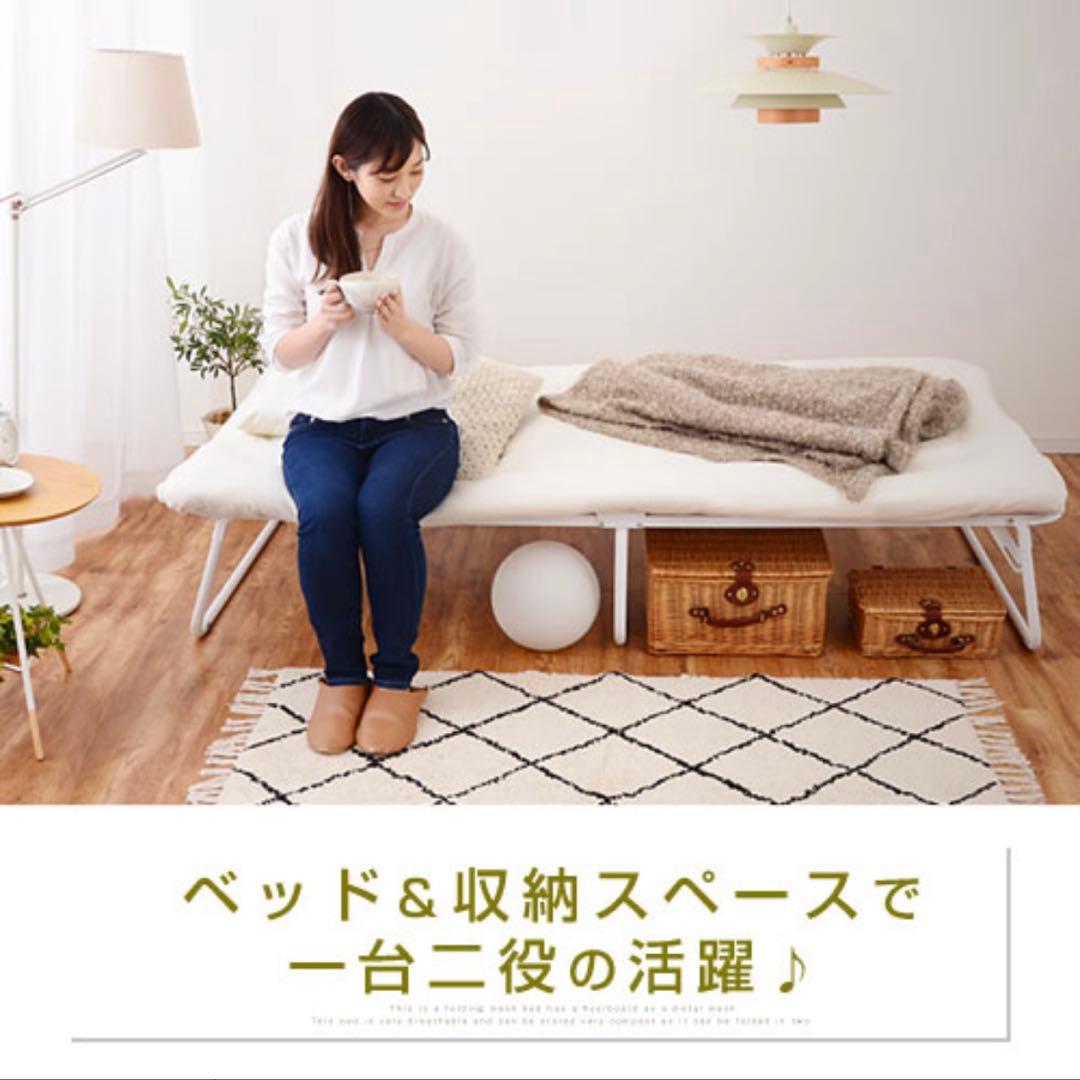 パイプベッド 折りたたみ フレーム シングル 折りたたみベッド 防災 お泊まり