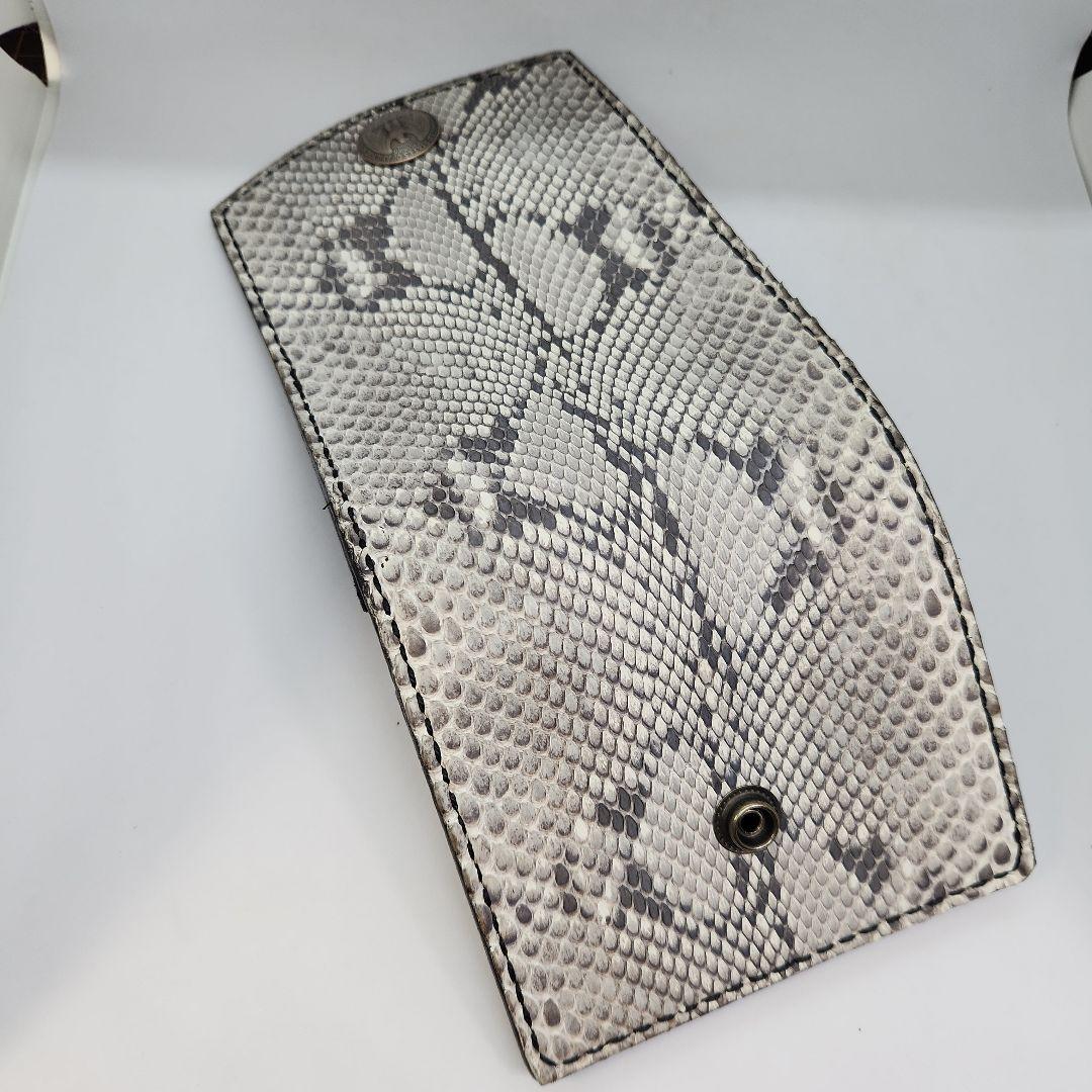 《ハーフウォレット》☆ダイヤモンドパイソン&栃木レザー☆レザーウォレット